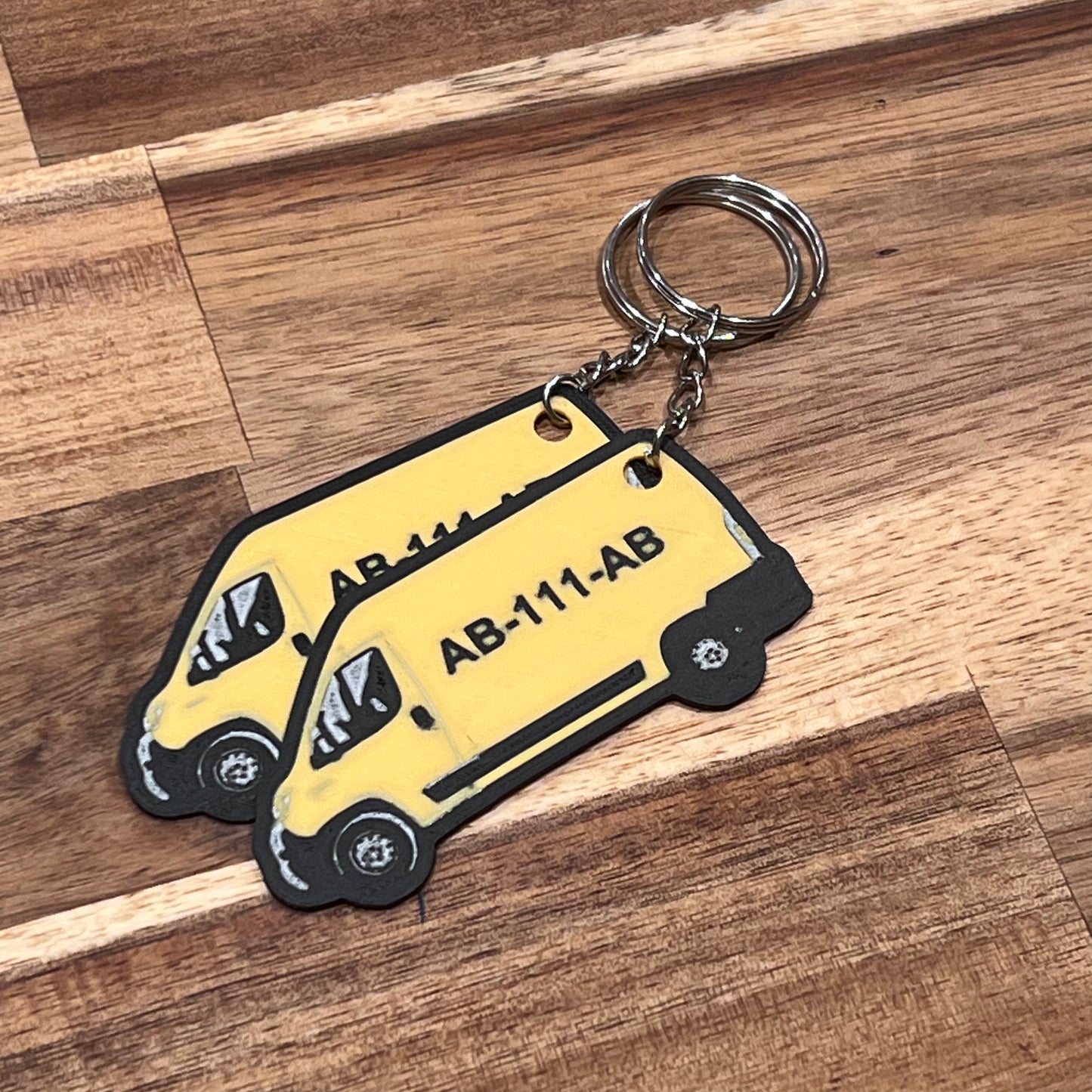 Paire de porte-clés van personnalisable Fiat Ducato/Peugeot Boxer/Citroen Jumper - 3DVanMaker