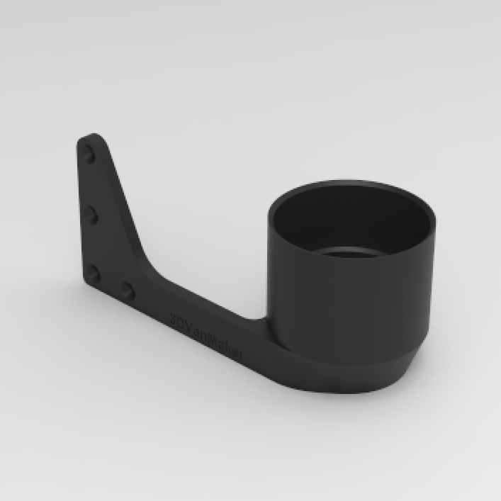 Vue du porte-gobelet gauche pour Fiat Ducato, Peugeot Boxer, Citroën Jumper, modélisation.