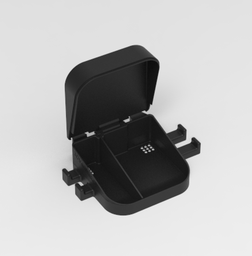 Support aimanté de douche extérieur pour savon, bijoux, montre, rasoir pour van, modélisation - 3DVanMaker