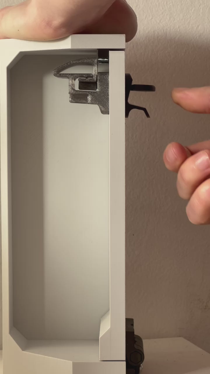 Démonstration du fonctionnement du loquet.